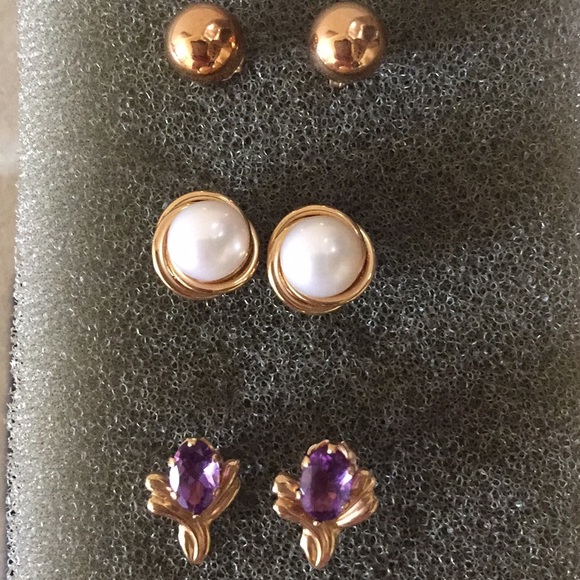 14K stud earrings choose 1 pair - Picture 4 of 4